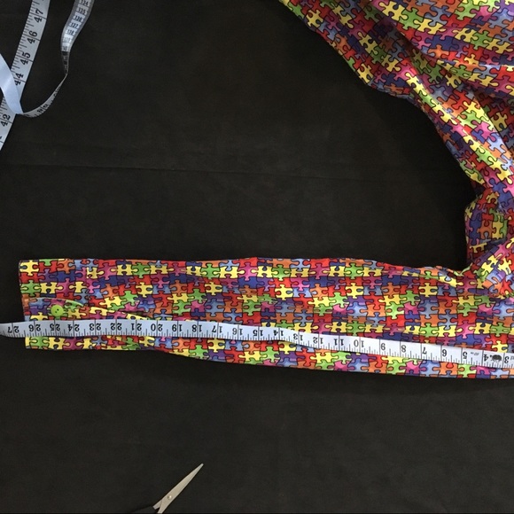 Burning Man EDM Rainbow Puzzle Dress Shirt Men S - Picture 7 of 8